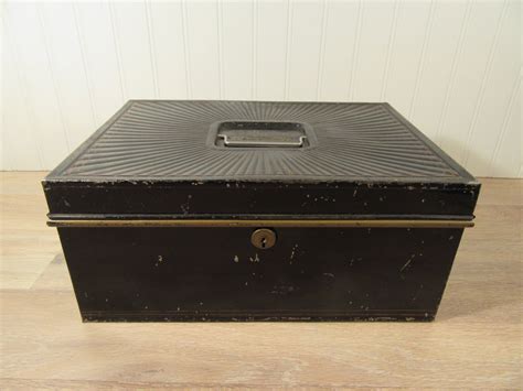 vintage metal box with handle|metal storage boxes with lids.